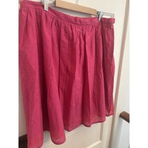 Isaac Mizrahi for Target Women's Pink A-Line‎ Skirt Lined Cotton Blend Size 16